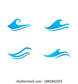 Water wave logo vector illustration icon template