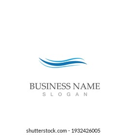 water wave logo vector illustration template design