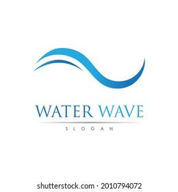 Diseño del vector del logotipo de la onda de agua