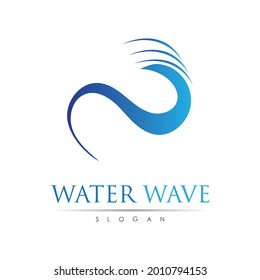 Diseño del vector del logotipo de la onda de agua