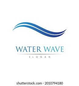 Diseño del vector del logotipo de la onda de agua
