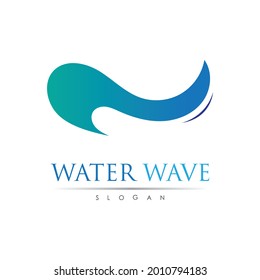 Diseño del vector del logotipo de la onda de agua