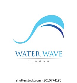 Water wave logo vector illustration design