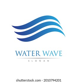 Diseño del vector del logotipo de la onda de agua