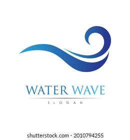 Diseño del vector del logotipo de la onda de agua