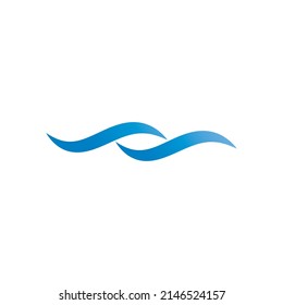 water wave logo vector illustration design