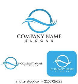 Water wave Logo vector illustration design