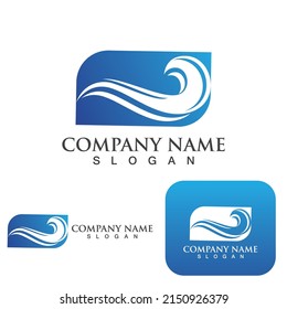 Water wave Logo vector illustration design