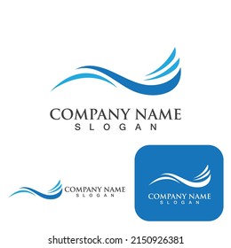 Water wave Logo vector illustration design
