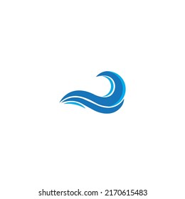 Wasserwelle Logo, Vektorgrafik Design-Vorlage.