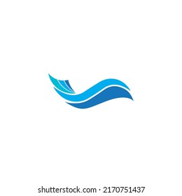 plantilla de diseño de ilustración vectorial del logotipo de la onda de agua.