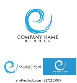 Water wave logo vector  illustration design 