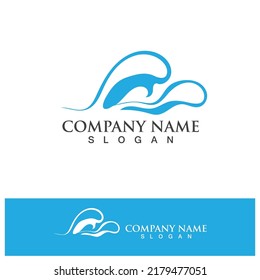 Diseño del vector del logotipo de la onda de agua