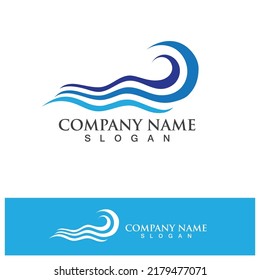 Diseño del vector del logotipo de la onda de agua