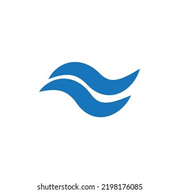water wave logo vector illustration icon design