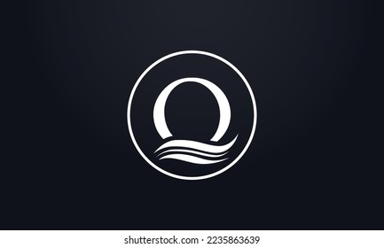 Water wave logo vector and water wave symbol icon letter