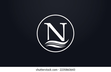 Water wave logo vector and water wave symbol icon letter