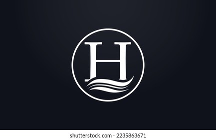 Water wave logo vector and water wave symbol icon letter