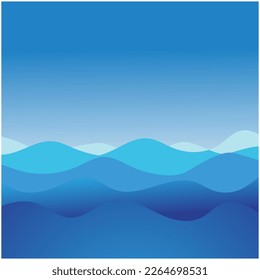 Plantilla de símbolo y vector de logotipo de ondas de agua