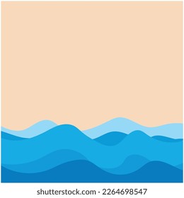 Plantilla de símbolo y vector de logotipo de ondas de agua