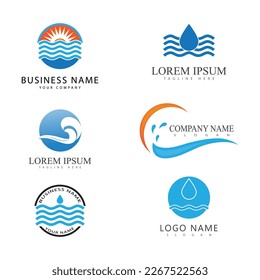 Water wave Logo vector and symbol Template