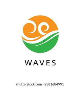 Water wave Logo vector and symbol Template