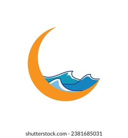 Water wave Logo vector and symbol Template