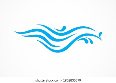 water wave logo vector template