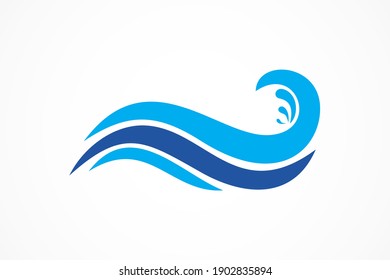 water wave logo vector template