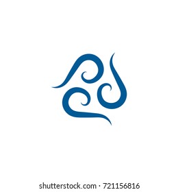 Water wave logo for web design