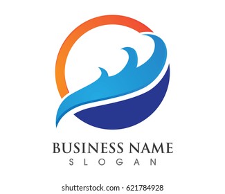 Water wave logos