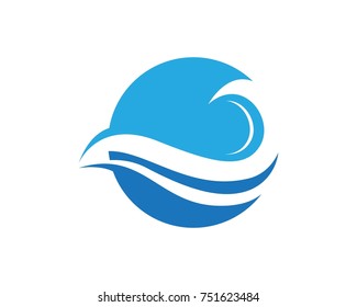 Water wave logos Template