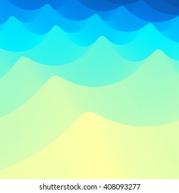 Water Wave. Nature background. Modern pattern. Vector Illustration.