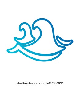 Farbverlauf-Stil der Wasserwelle - Vektorillustration - Design