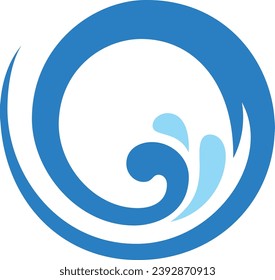 water wave ocean splash vector logo