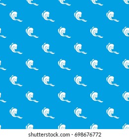 Water wave pattern repeat seamless in blue color for any design. Vector geometric illustration