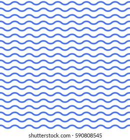 Water or Wave pattern. Seamless water texture. Wavy lines background. Vector illustration.