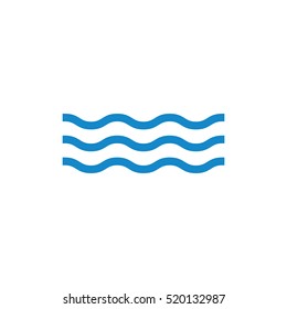 Water wave sign vector