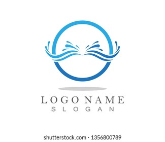 Water wave spalsh logo Template