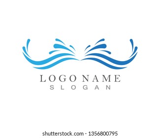 Water wave spalsh logo Template