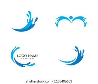 Water Wave Spash Symbol And Icon Logo Template Vector