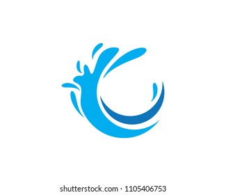 Water Wave Spash Symbol And Icon Logo Template Vector