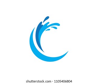 Water Wave Spash Symbol And Icon Logo Template Vector