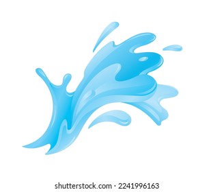 Water Wave Splash Formation Illustration