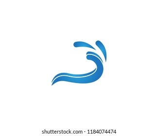 Water wave splash icon logo vector