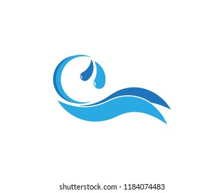 Water wave splash icon logo vector