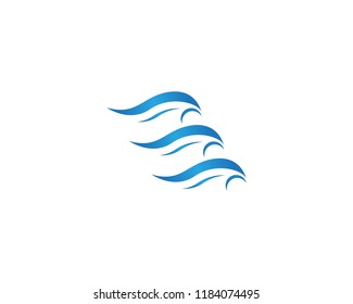 Water wave splash icon logo vector