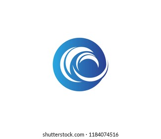 Water wave splash icon logo vector