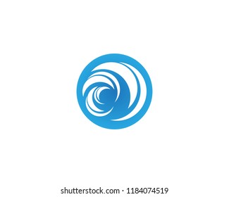 Water wave splash icon logo vector