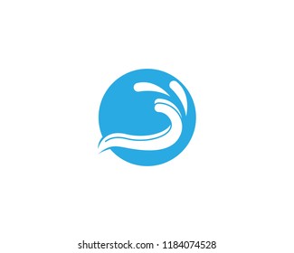Water wave splash icon logo vector